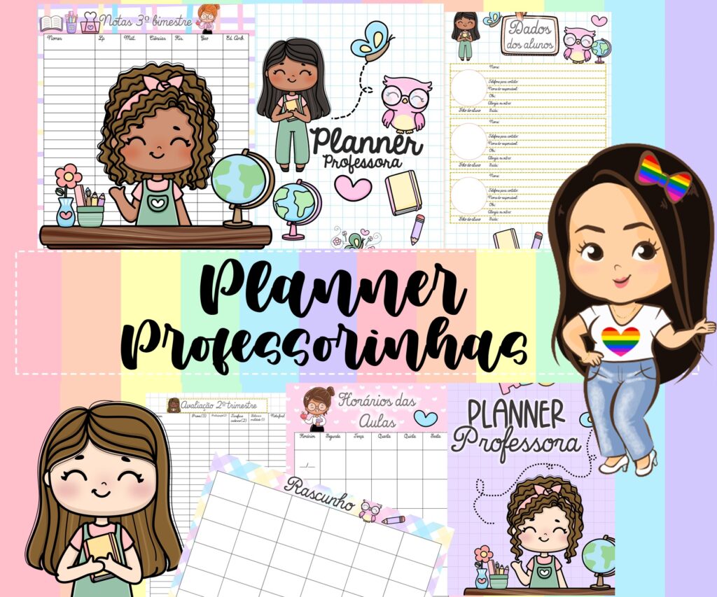 Planner 2023 Professorinhas editável Professora Nayarah