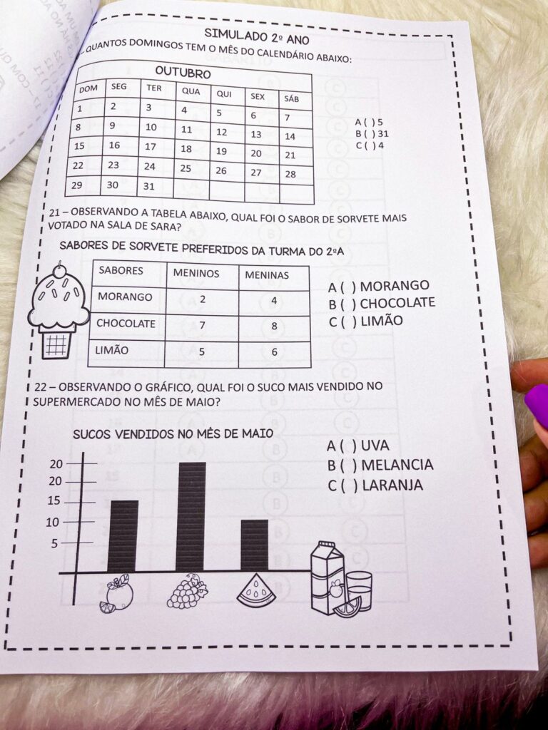 Simulado 2º ano SAEB – Professora Nayarah