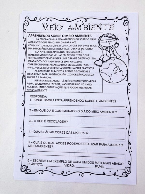 Sequência de atividades MEIO AMBIENTE - Imagem 10
