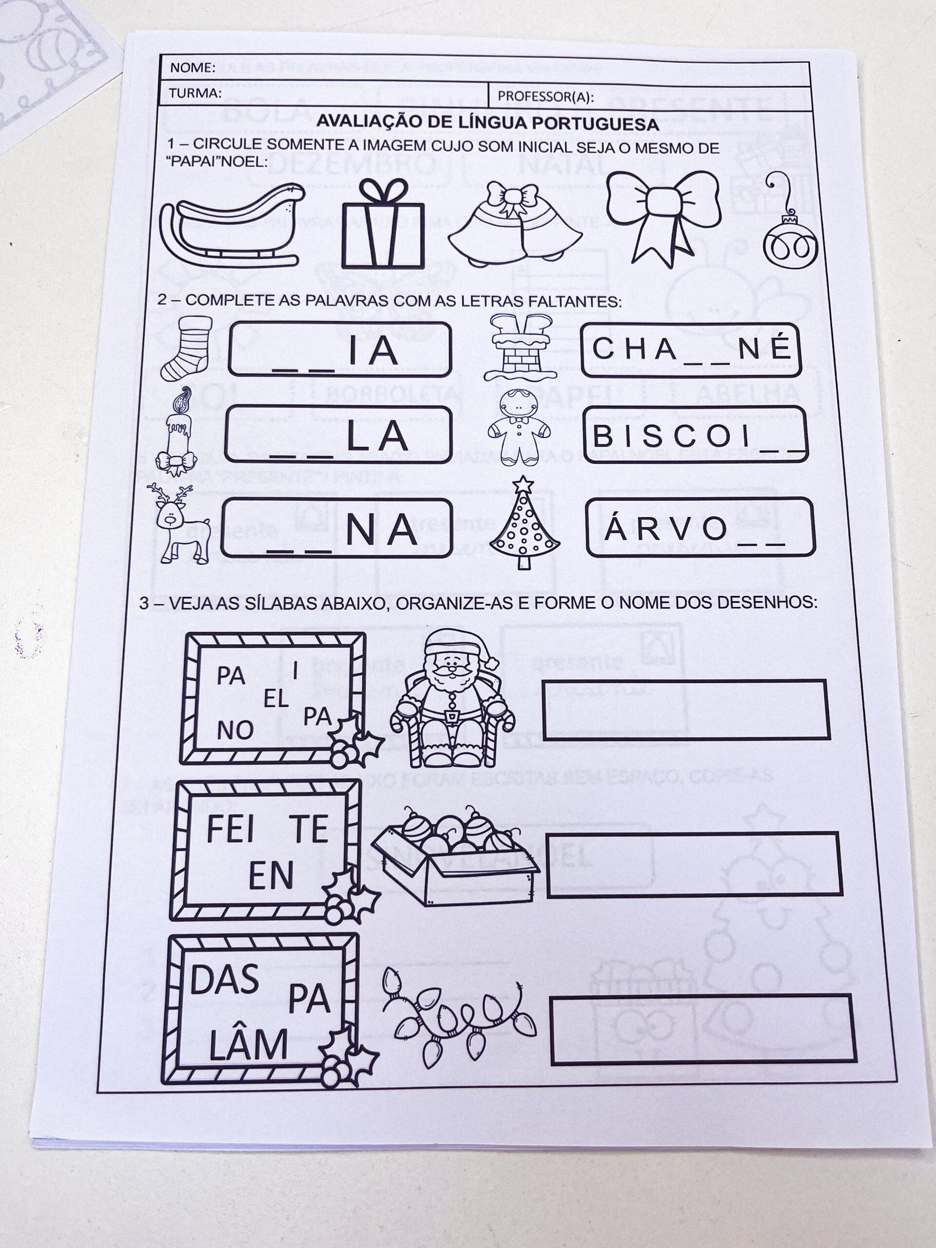 Avaliação Final 1º Ano – 2025 - Imagem 3