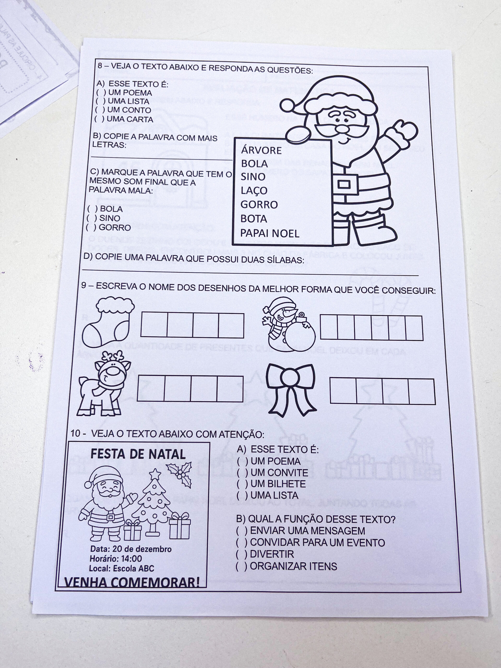 Avaliação Final 1º Ano – 2025 - Imagem 5