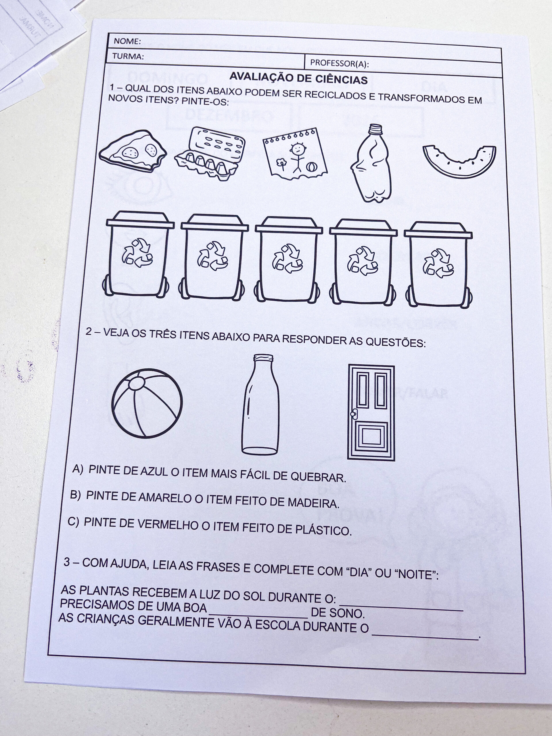 Avaliação Final 1º Ano – 2025 - Imagem 8