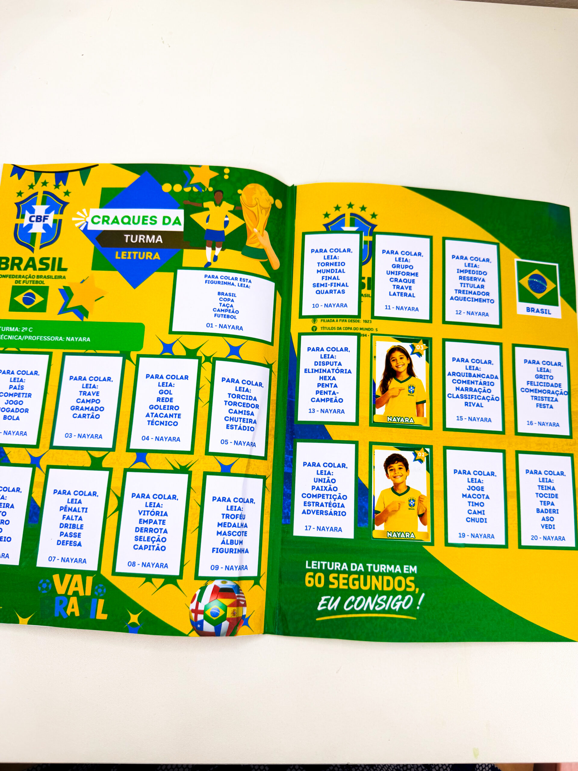 Álbum Copa do mundo da Leitura - Editável. - Imagem 3