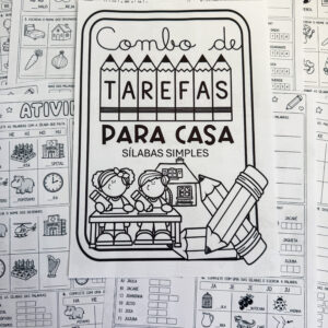 Combo de tarefas para casa - sílabas simples.