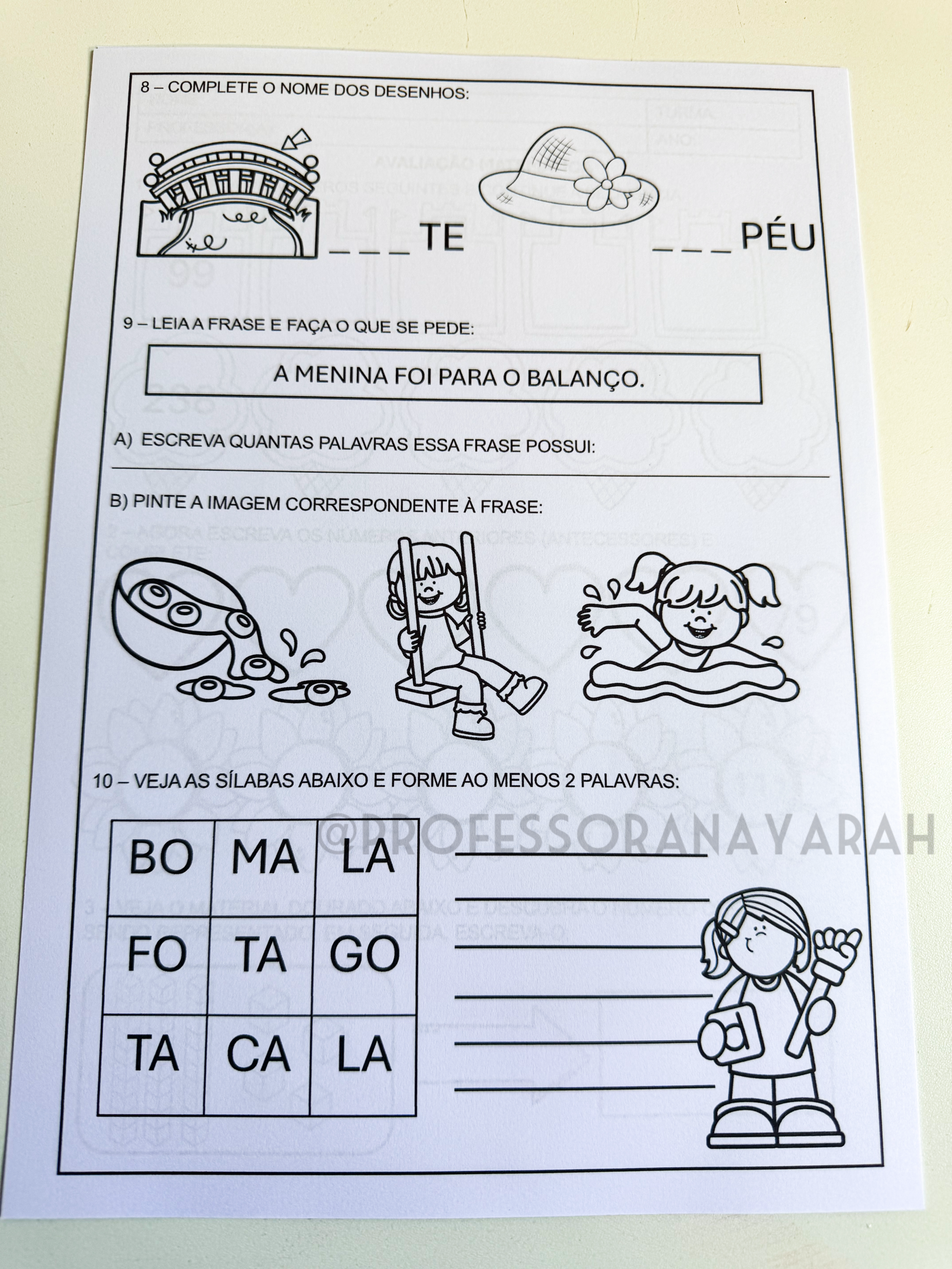 Avaliação 2º ano - 2º bimestre 2026. - Imagem 8