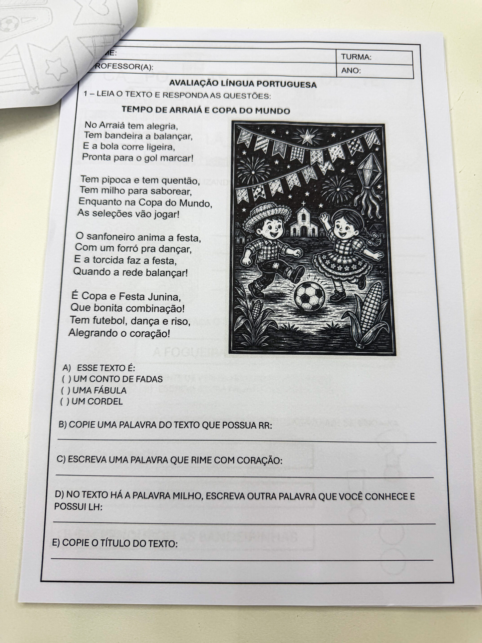Avaliação 3º ano - 2º bimestre 2026. - Imagem 3